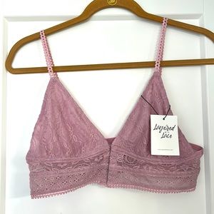 Pink lace bralette